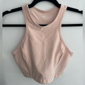 Outdoor voices sports bra crop top light pink